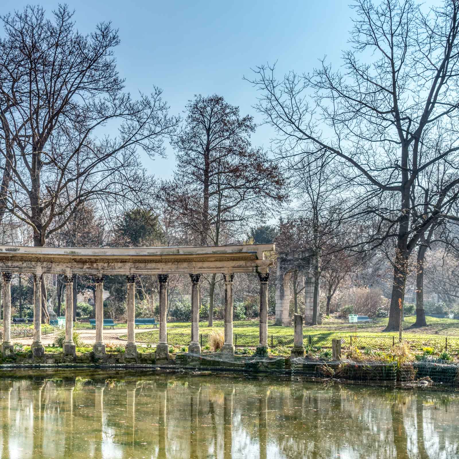 Le Parc Monceau en hiver