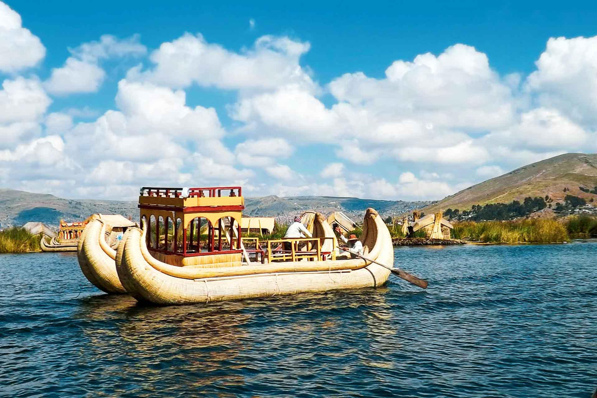 Sur le lac Titicaca lors de notre itinéraire au Pérou