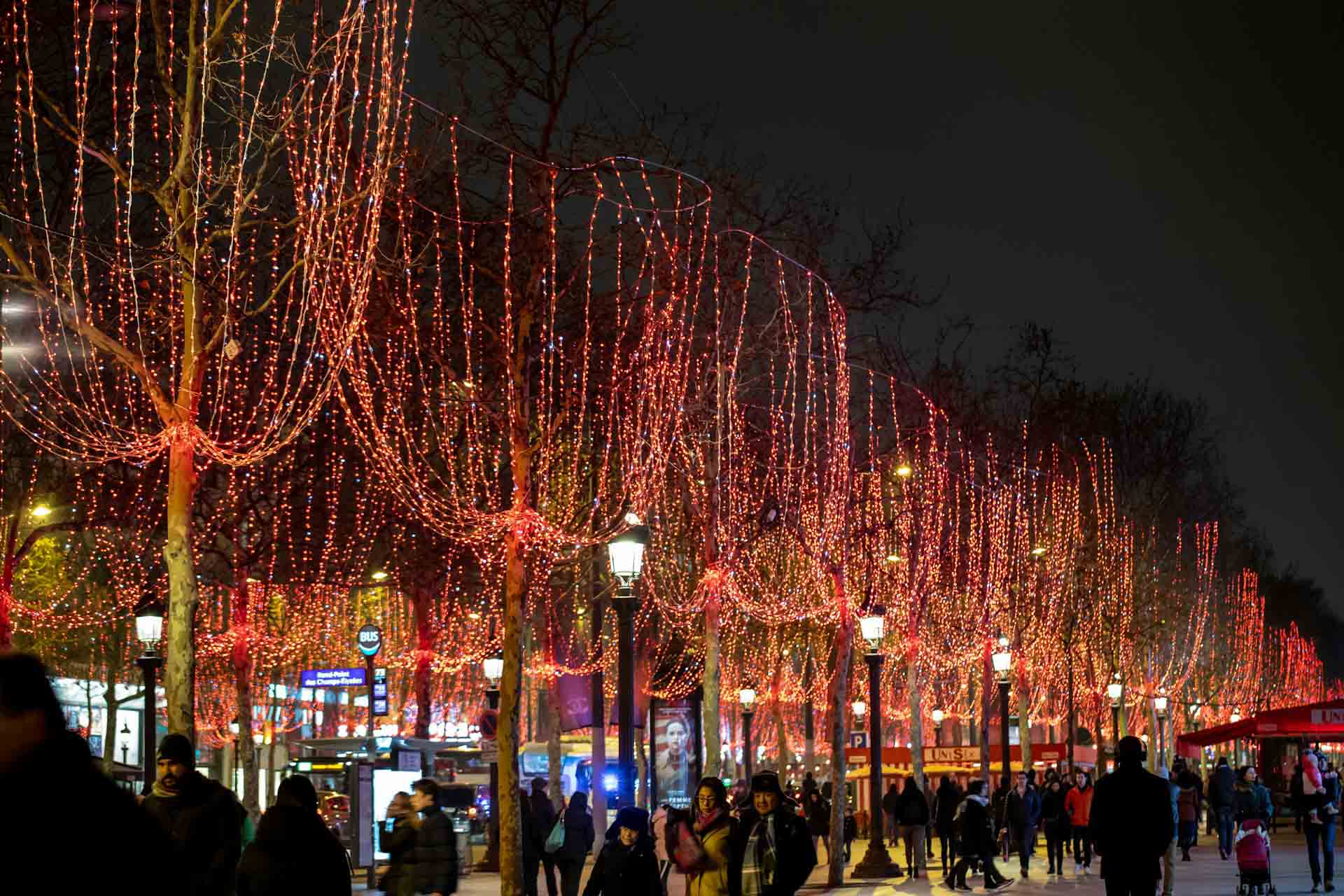 Les Champs Elysées en hiver