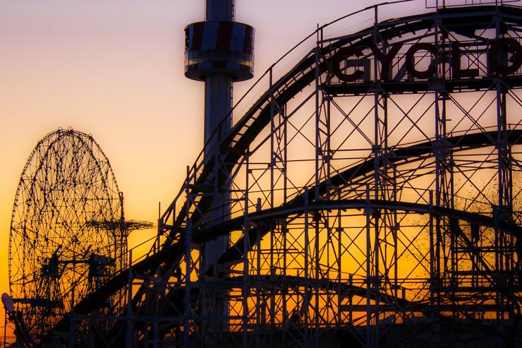 Coucher de soleil sur Coney Island