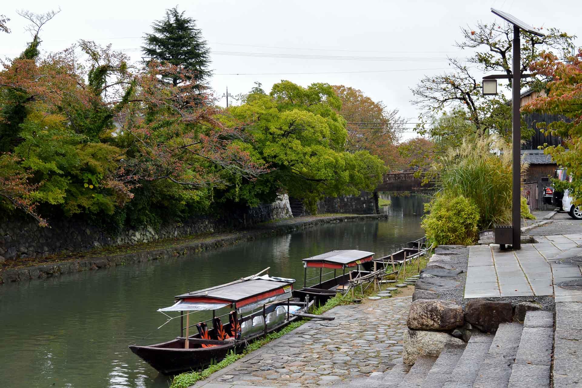 Les canaux de Omihachiman servent également de douves à l’ancienne forteresse.