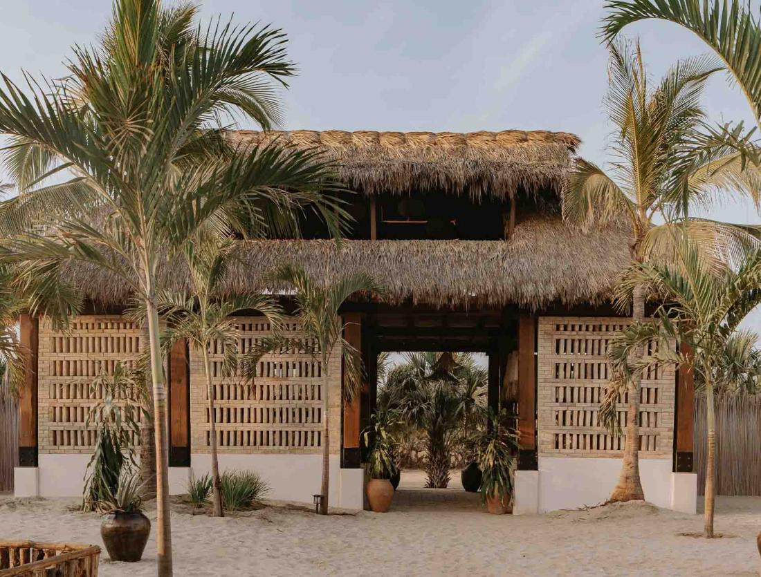 La réception de Casa Yuma dans la palapa