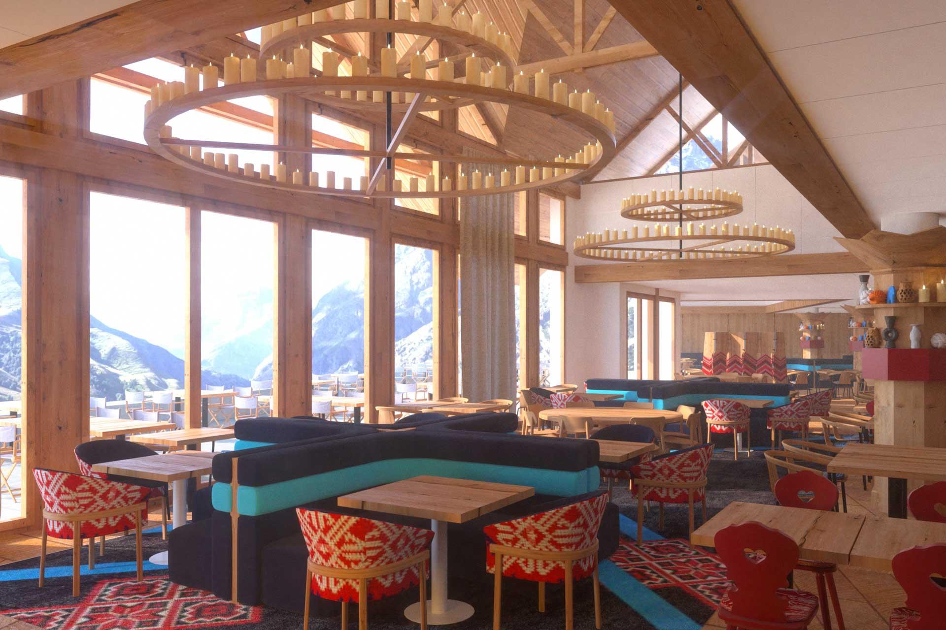 Restaurant Le Vauban du Club Med Serre Chevalier - Image 3D non contractuelle