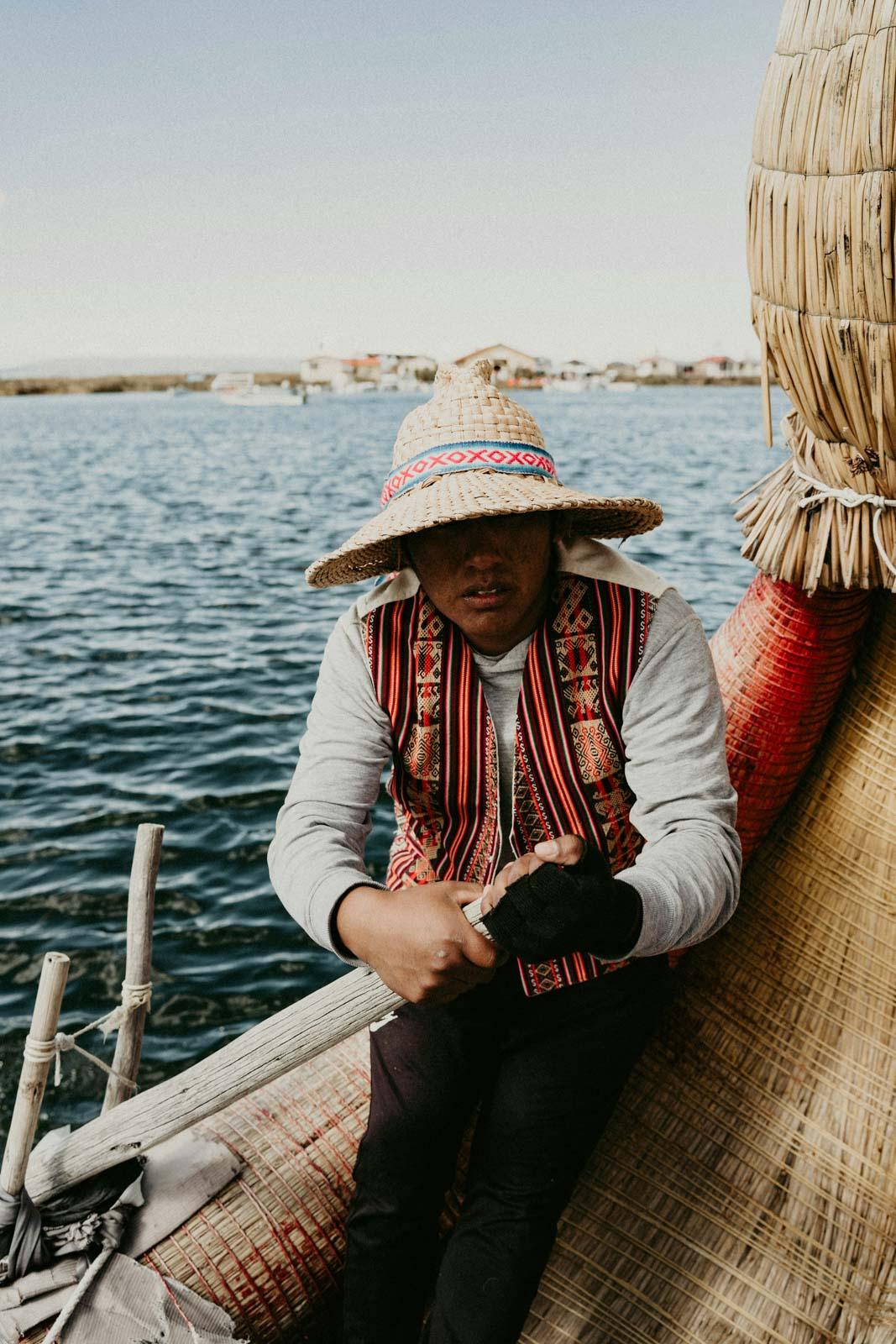 Sur le lac Titicaca lors de notre itinéraire au Pérou