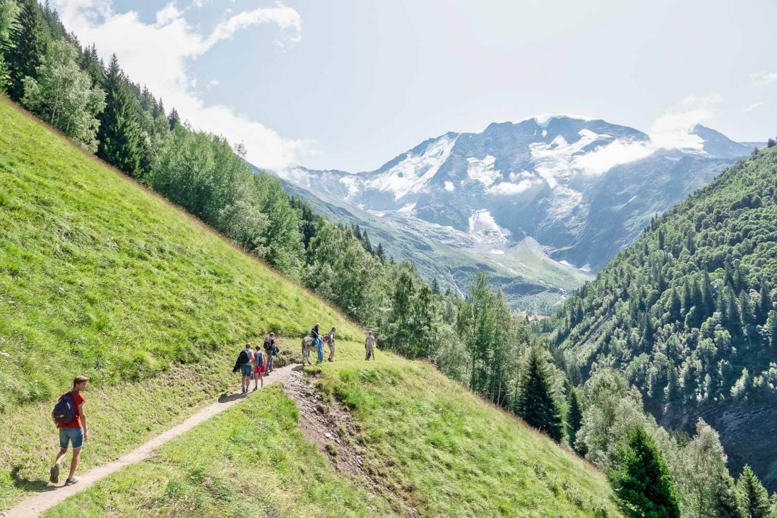 Randonnée vers le hameau de Miage à Saint-Gervais Mont-Blanc © Boris Molinier