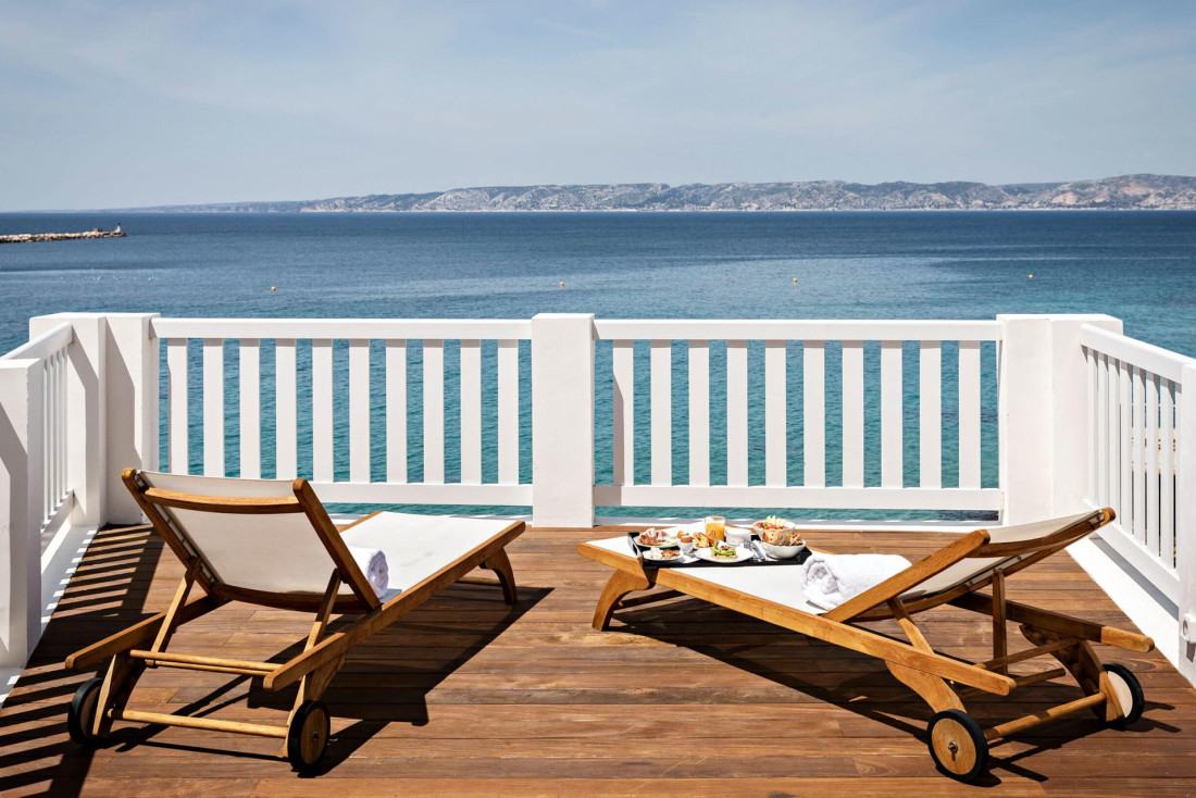 Hôtel avec rooftop en France - Les Bords de Mer à Marseille © Les Domaines de Fontenille